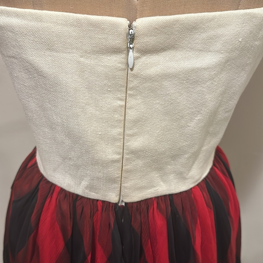 Bill Blass Harlequin Strapless Gown Long Dress - Picture 9 of 16